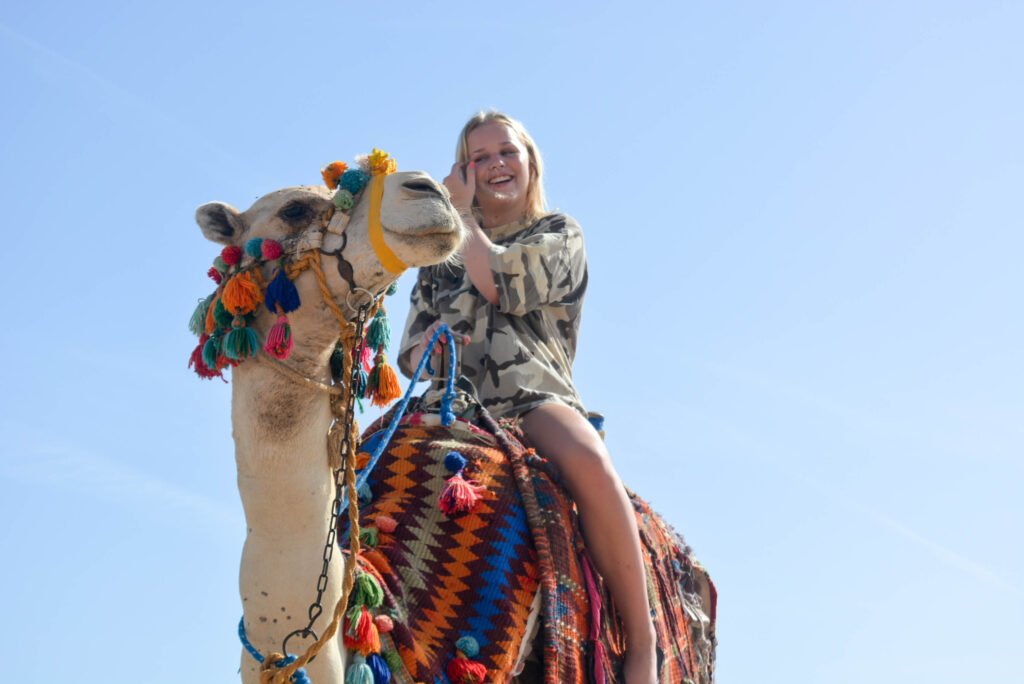 private camel riding hurghada first time for lady